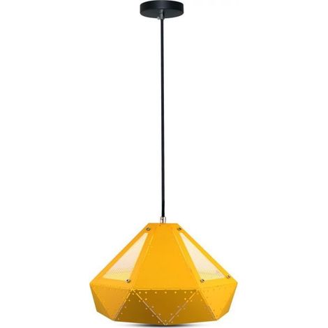 V-TAC VT-7310-Y LED E27 prisme support de lampe en métal lustre (Max 60W) couleur jaune - 3947 (1/5)
