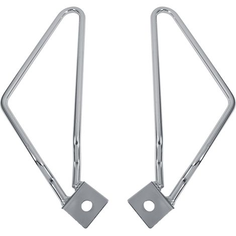 Deux supports de fixation pour valises latérales de moto (argentés) pour XL883/1200 HD1450/1584 (1/5)
