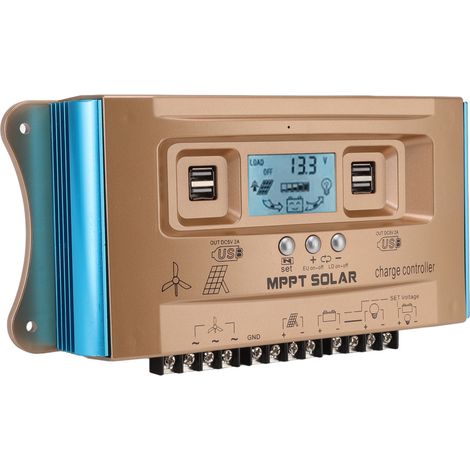 Contrôleur de charge MPPT pour énergie éolienne et solaire (12 V, 24 V, 36 V, 48 V, 60 V) compatible avec l'éclairage public puissance : 30 A, 10 A, 360 W (1/5)