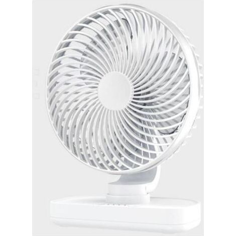 Leiser USB-Tischventilator mit 4000-mAh-Akku – 4 Geschwindigkeitsstufen, kabellos, 90° neigbar – Kompakter und tragbarer Ventilator für Büro, Zuhause und Picknicks – Sehr leise (1/5)