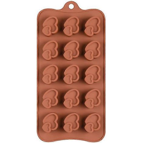 ECELEN Stripe (Farbe zufällig) Verschiedene Silikonformen, lebensmittelechte Silikonform für Schokolade, Bonbons, Gelee, Eiswürfel.-C5 Double love