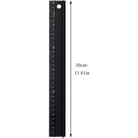 [JAMAIS UTILISÉ] Règle en métal de 30 cm, kit de dessin technique, outil de géométrie, outil de bricolage, règle d'architecte pour étudiants, menuiserie, artistes (1/4)