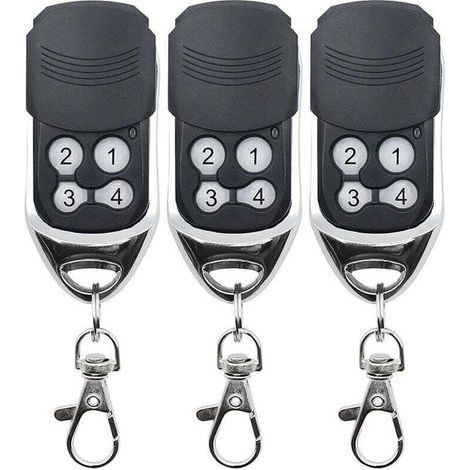FENOPLASTICA3 Télécommandes Universelles Portail/Garage 433MHz, XU, Super Copie, Code Fixe/Roulant - KZQ