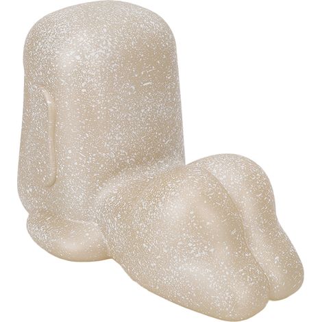 Moai fessier veilleuse changeant 7 couleurs avec support téléphone, statue homme pierre rétro, blanc crème (sans piles) (1/5)