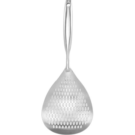 Cuillère passoire inox pour cuisine, écumoire et tamis à pâtes, ustensile de cuisson robuste. (1/5)