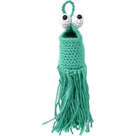 Suspension pour plantes d'intérieur, en macramé, panier de rangement suspendu, vert (1/5)