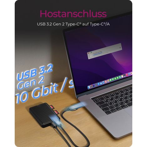 ICY BOX IB-CR602M-C31 M.2 SSD Gehäuse mit Cardreader Externe Gehäuse