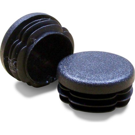 Ajile - Embout Rond à Ailettes en Plastique NOIR pour Pied Tube de Chaise et Table de Diamètre EXTÉRIEUR 100 mm