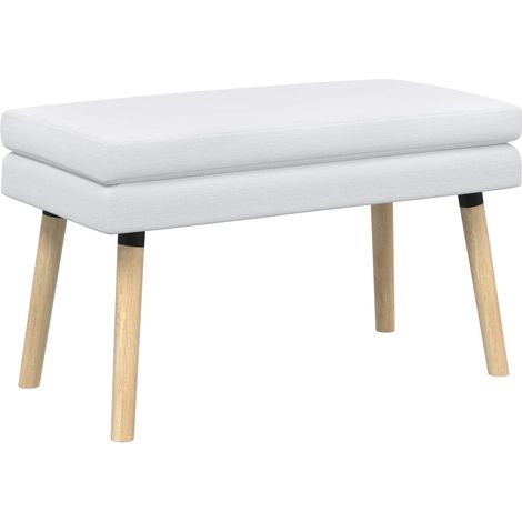 Banc à double couche Blanc 80 x 40 x 47 cm Tissu vidaXL