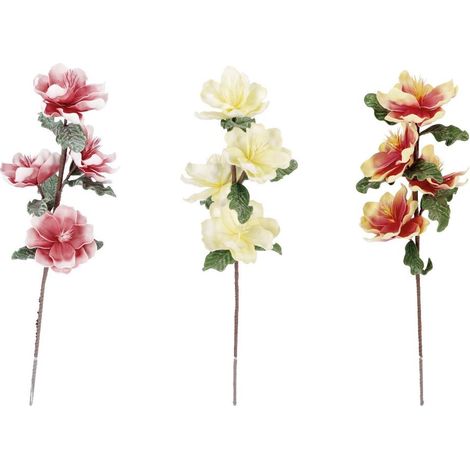 1 Pezzo Set 4 Fiori Artificiali Decorazione Casa con Ramo Magnolia 89 cm 3 Colori (1/2)