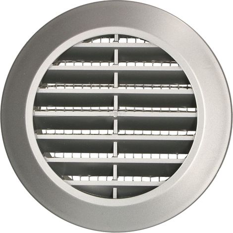 KOTARBAU Grille d'aération ronde en satin argenté - Diamètre : 60 mm - Avec moustiquaire (1/5)