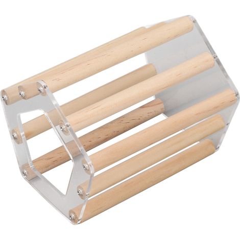 Maison minimaliste pentagonale en bois pour hamster, cabane transparente ventilée pour hamster Golden BearS (1/5)