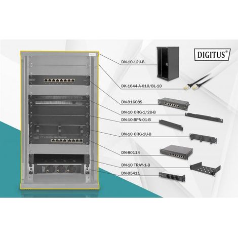 Mobile per ufficio Digitus DN-10-SET-3-B 12U 312x300 mm (1/4)