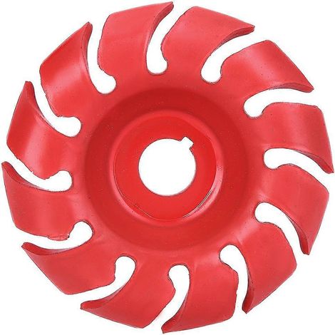 Disque de polissage rouge à 12 dents de 8,9 cm (3,5 po) pour le travail du bois et la gravure, compatible avec les meuleuses d'angle. (1/4)
