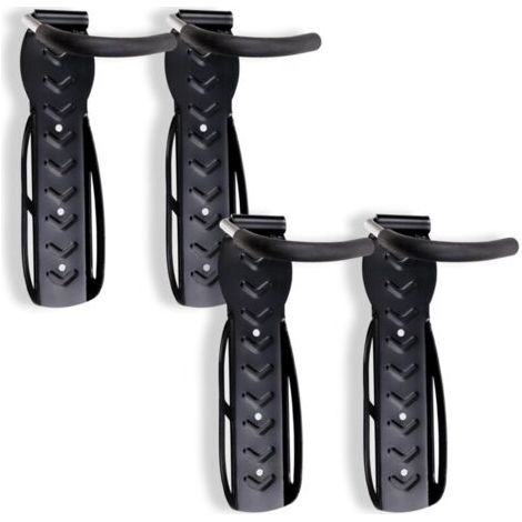4 pcs Support de vélo Support Mural Noir pour 4 vélos Supports muraux (1/4)