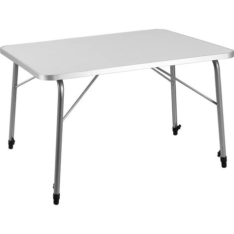 Mesa de camping plegable de aluminio regulable en altura 80 x 60 cm 230419600 (1/5)