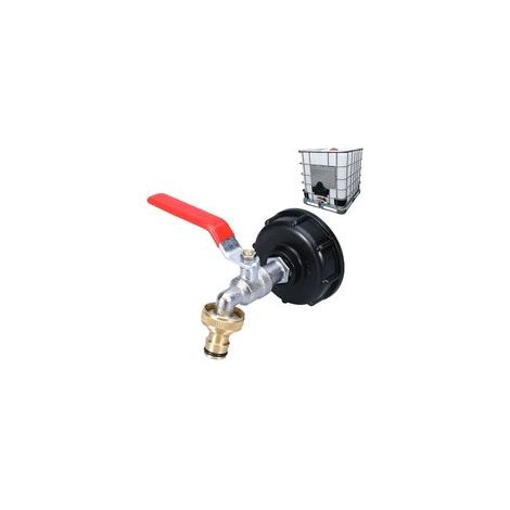Robinet Cuve 1000L Avec Adaptateur Robinet Tuyau Arrosage, S60X6 IBC Raccord Robinet (1/5)
