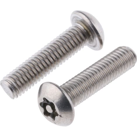 Vis de sécurité inviolable, M5 x 20mm, tête Bouton, en Acier Inoxydable A2 304 ( Prix pour Sachet de 50 )