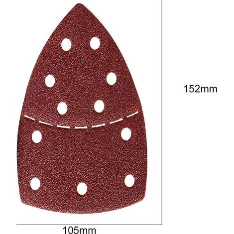 Dreieckiges Schleifpapier, 60 Stück 10 (P40/60/80/120/180/240), (105 mm x 152 mm) (1/4)
