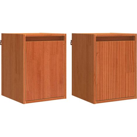 Armadietto a muro 2 pcs Marrone cerato 30 x 30 x 40 cm vidaXL