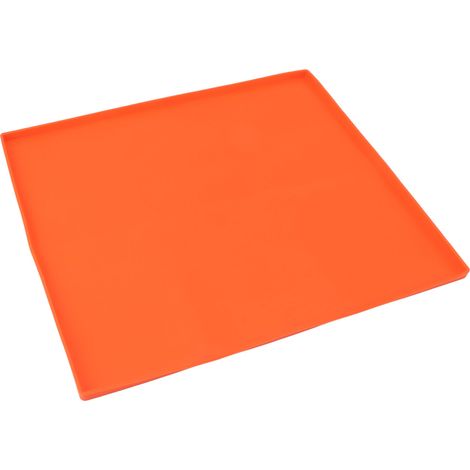 Tapis de cuisson en silicone résistant, protège votre poêle des rongeurs, des débris et de la rouille. Convient à toutes les saisons. 43 cm, orange. (1/5)