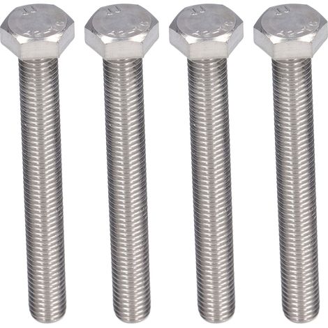 Jeu de 20 boulons hexagonaux, filetage grossier, filetage complet, acier inoxydable A2, M10x1,5, DIN 933, M10x80. (1/5)