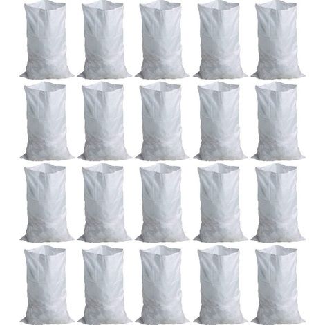 Sac à gravats x20 – Tissé résistant 60 kg – Dimensions 96 x 56 cm – Pour chantiers humides et déchirures