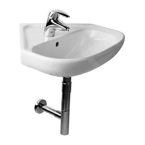 Jika Deep - Lavabo d’angle, 550x560 mm, avec trop-plein, avec trou pour robinetterie, blanc H8166140001041 (1/2)