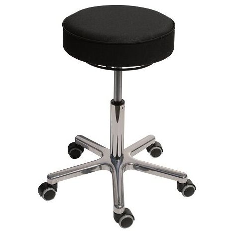 Arbeitshocker PU-Sitz mit Alufußkreuz und Rollen