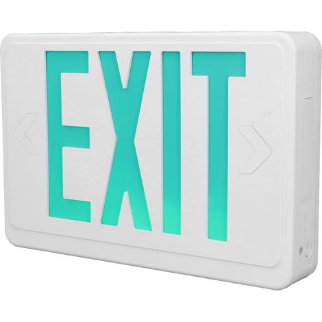 Panneau de sortie de secours à LED verte, éclairage d'évacuation d'urgence de 3 heures pour bureaux, écoles, cantines et bâtiments commerciaux (1/5)