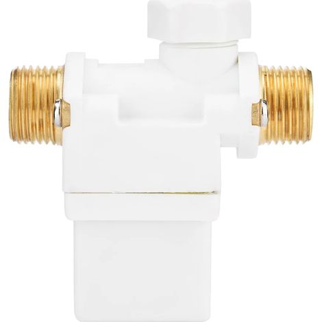 DC 12V Valve Electromagnétique Electrique, Interrupteur à Electrovanne Normalement Fermée pour le Chauffe-eau Solaire,G1/2 (1/5)