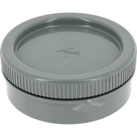 Nicoll – Tampon de visite mâle-femelle Ø110 – Bouchon fileté étanche – Raccords assainissement PVC – Montage sur culotte Ø110 à 87°30