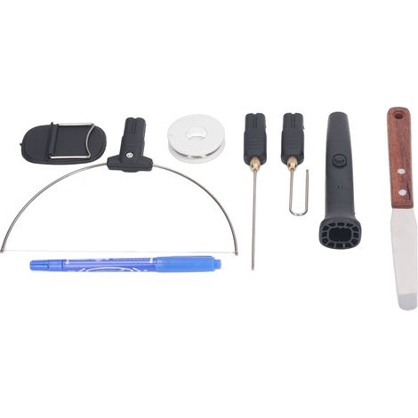 Kit 9 pièces Découpeur de mousse électrique à chauffe rapide, coupe nette et précise, stylet à fil chaud pour polystyrène, prise UE 100-240V (1/5)