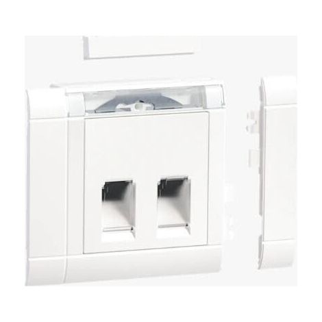 GSETDM1029016 GSETDM1029016 ACCESSOIRE POUR PLINTHES ÉLECTRIQUES RJ45 BLANC SIGNALISATION 1 PIÈCE HAGER