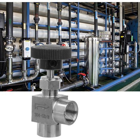Robinet d'arrêt à pointeau BSPP femelle en acier inoxydable 304 pour fluides (eau, gaz, huile) 3/8 pouce (1/4)