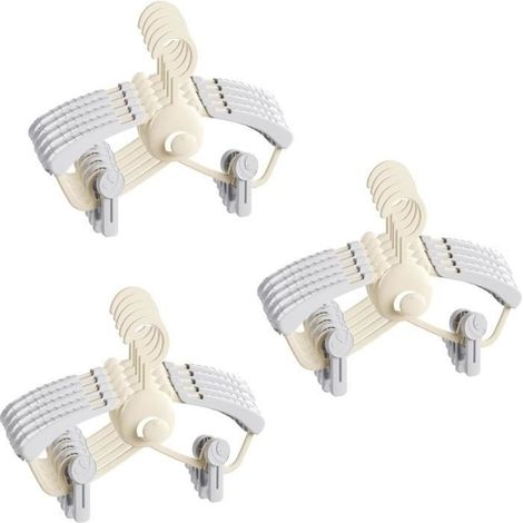 15pcs Cintre Enfant avec Pinces,Cintres Plastique Extensibles pour Enfant,Vetements Bébés de Antidérapant Stockage Cintres (1/4)