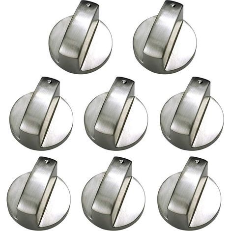 8pcs Hob Knob 6mm 0° Knob Cover Universal Replacement Accessory for Gas Cooker Heating Controller Precise Oven Temperature Control Knob