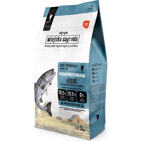 Aliment sec pour chat Rural Farm Monoprotein Salmon - 3 kg (1/5)