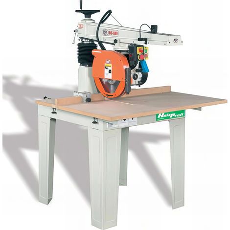 Scie à onglet radiale 406 mm – Profondeur de coupe 135 mm – Puissance 4000 W – Vitesse 2900 tr/min – Pour bois dur et teck – Holzprofi