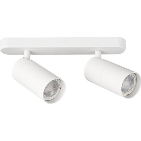 Plafonnier spots 2 spots blanc mat GU10(Aucune source de lumière) (1/5)