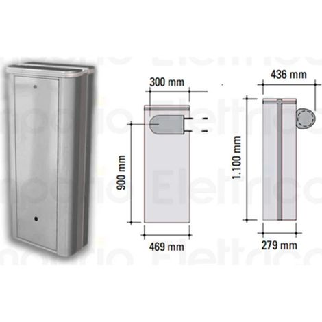 faac kit barrière automatique 24v capot acier inox 104680 hybrid b680h kit s