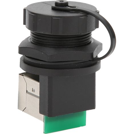 Lot de 2 adaptateurs RJ45 à angle de 90° pour montage sur panneau, double prise, coupleur Ethernet étanche pour extérieur (1/3)