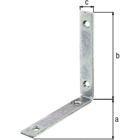 GAH Alberts Balkenwinkel 120x120x20x5mm Stahl roh, gelb galvanisch verzinkt