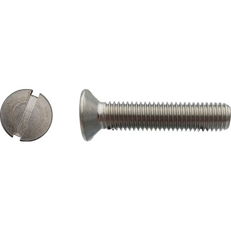 Vis à métaux tête fraisée fendue Inox A2 - 6 x 70 mm - BIVI