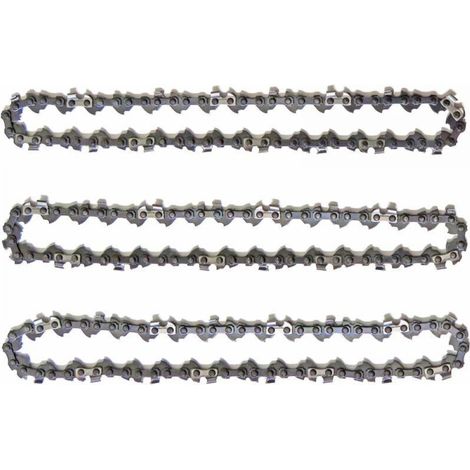 Lot de 3 chaînes d'élagueuse sur perche 10' (25 cm)40 maillons d'entraînementFaible rebond pour tronçonneuses jusqu'à 42 cc (1/5)