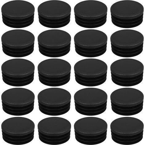 Bouchons en plastique tubes carrés de 38 mm filetage antidérapant (1/5)