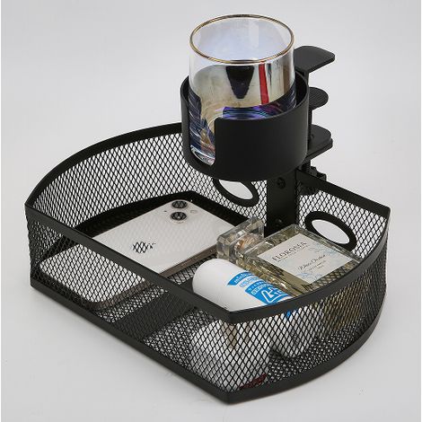 Estantería giratoria de 360° - no requiere perforación - robusta con orificios pasantes para cables - práctica y fácil de usar (1/3)