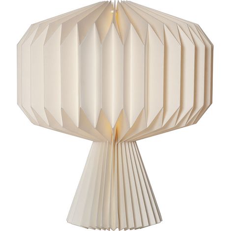 Lampe de table « Honeycomb » en papier FSC, blanche, pliable, pour douille E14, 33 cm