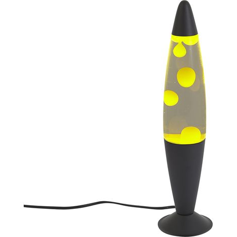 QAZQA Lampe à lave transparente avec cire jaune avec LED - Molten (1/5)
