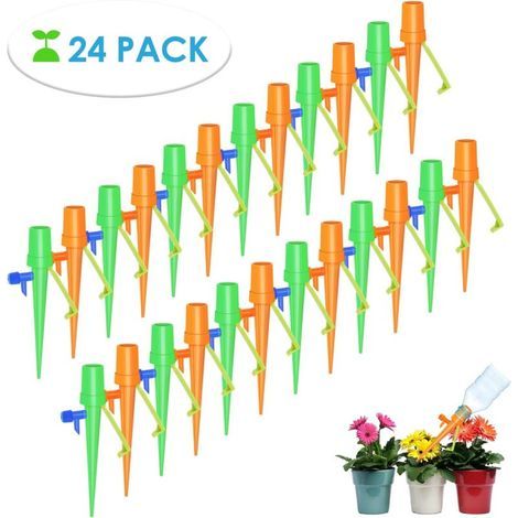 24Pcs Kit d'Irrigation Goutte à Goutte, Système Automatique pour Plantes, Jardin et Maison (1/4)